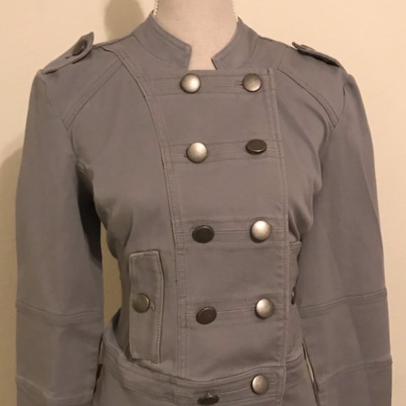 Madison Jackets & Blazers - Gray Army Style Jacket